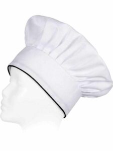 WorkTeam Gorro liso de cocinero con velcro y vivo a contraste. Unisex