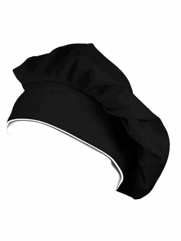 WorkTeam Gorro liso de cocinero con velcro y vivo a contraste. Unisex - Imagen 3