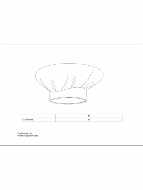 WorkTeam Gorro cocinero adaptable estampado café. Unisex - Imagen 2