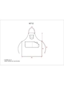 WorkTeam Delantal Peto en Tejido Canvas 90x95. Bolso en Pecho, Central y Bolsillo relojero Interior. Cinta de Tejido Vaquero Regulable. 100% Algodón. Hombre