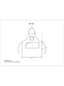 WorkTeam Delantal Peto Vaquero y Tejido Canvas 90x55. Bolso Pecho, Bolso Central y Bolsillo relojero Interior. Cinta Tejido Canvas Regulable en Cuello y Cintura. Hombre