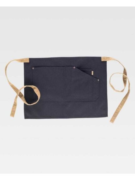 WorkTeam Delantal corto con tejido Canvas 50x35cm. 100% algodón