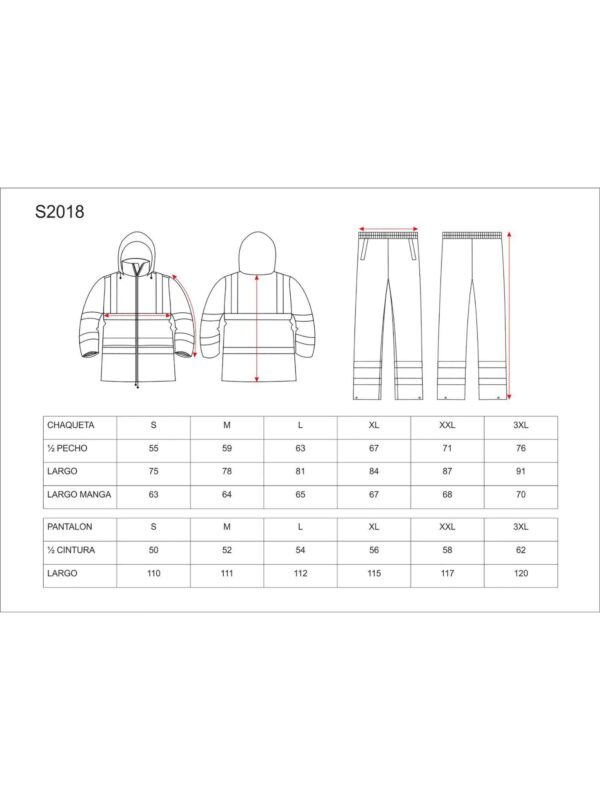Work Team Traje de Agua Bicolor con Cintas Reflectantes. Hombre