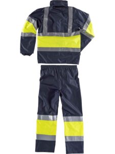 Work Team Traje de Agua Bicolor con Cintas Reflectantes. Hombre