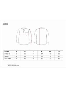 WorkTeam Polo Manga Larga con un Bolso de Pecho, Algodon 100% Hombre