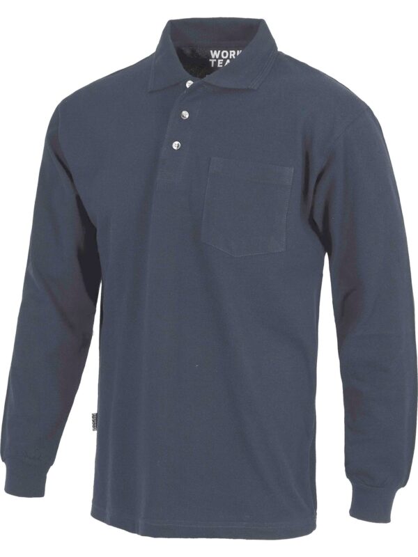 WorkTeam Polo Manga Larga con un Bolso de Pecho, Algodon 100% Hombre - Imagen 2