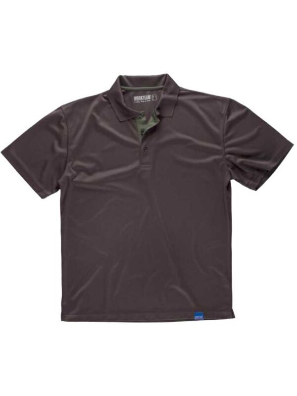 Work Team Polo Técnico de Manga Corta, Combinado con Colores Flúor. Hombre - Imagen 7