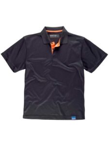 Work Team Polo Técnico de Manga Corta, Combinado con Colores Flúor. Hombre