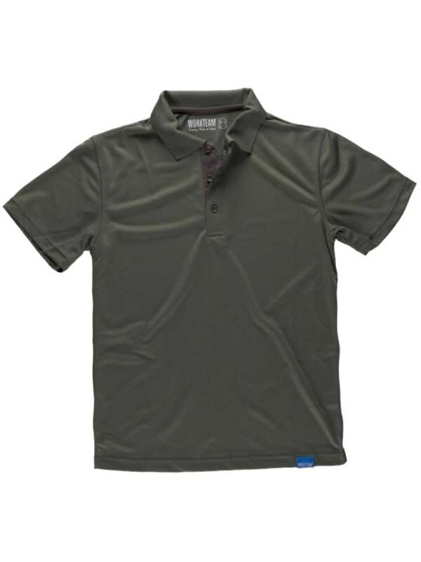 Work Team Polo Técnico de Manga Corta, Combinado con Colores Flúor. Hombre - Imagen 4