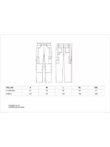 WorkTeam Pantalón camuflaje combinado con negro. Refuerzos y multibolsillos, trabajo, tiempo libre, etc. Unisex