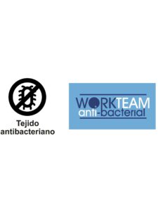 Workteam Polo Trabajo ANTIBACTERIANO de Manga Larga, cierre de Velcro, 100% algodón . Ideal Alimentación, Laboratorio, Sanidad, etc. Unisex