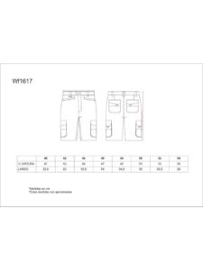 WorkTeam Bermuda Linea 6, Multibolsillos con Elástico en Laterales. Hombre - Imagen 4