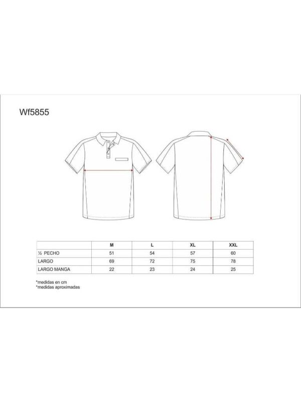 Polo Manga Corta Combinado Work Team WF1855 - Imagen 4