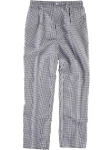 Work Team Pantalón de cocina pata de gallo, cintura elástica, bragueta y botón, para cocineros, Chefs, etc. Unisex