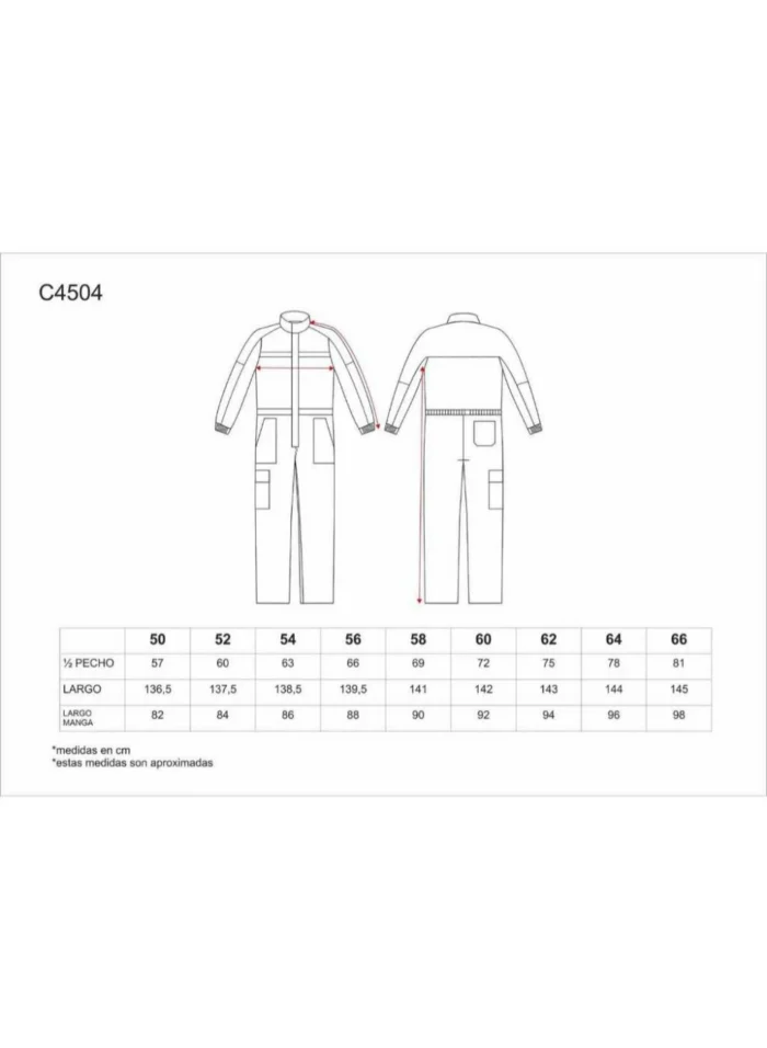 Work Team Buzo Recto con Cuello de Tira, Canesú y Detalles bicolores. Hombre