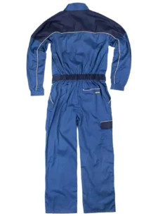 Work Team Buzo Recto con Cuello de Tira, Canesú y Detalles bicolores. Hombre