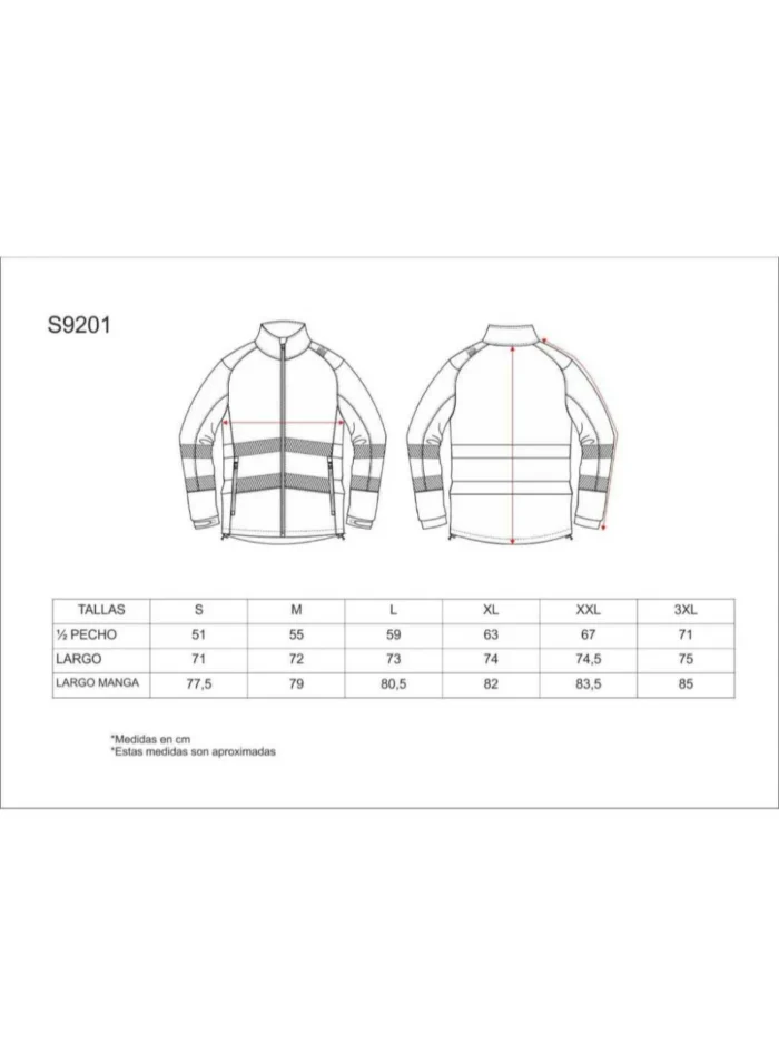 WorkTeam Chaqueta Workshell de ALTA VISIBILIDAD, Cintas Reflectantes, Cortavientos, Repelente al Agua, Membrana Interor Transpirable y Alta Capacidad Térmica. Unisex