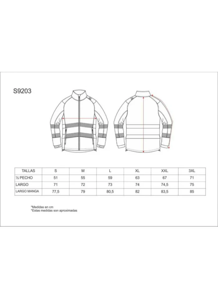 WorkTeam Chaqueta Workshell con Cintas Reflectantes Discontinuas, Cosidas y Pegadas. Chaqueta Cortavientos,  Repelente al Agua, Membrana Interior Transpirable y Alta Capacidad Térmica. Unisex