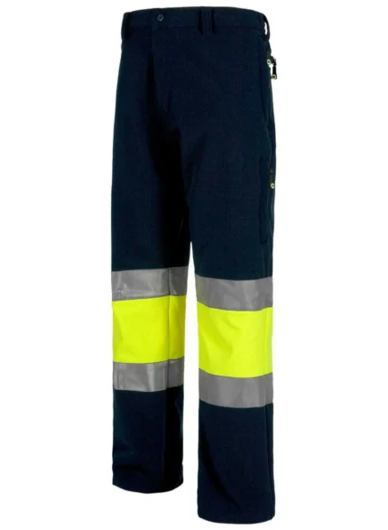 Work Team Pantalón Workshell Combinado Alta Visibilidad y cintas reflectantes Hombre