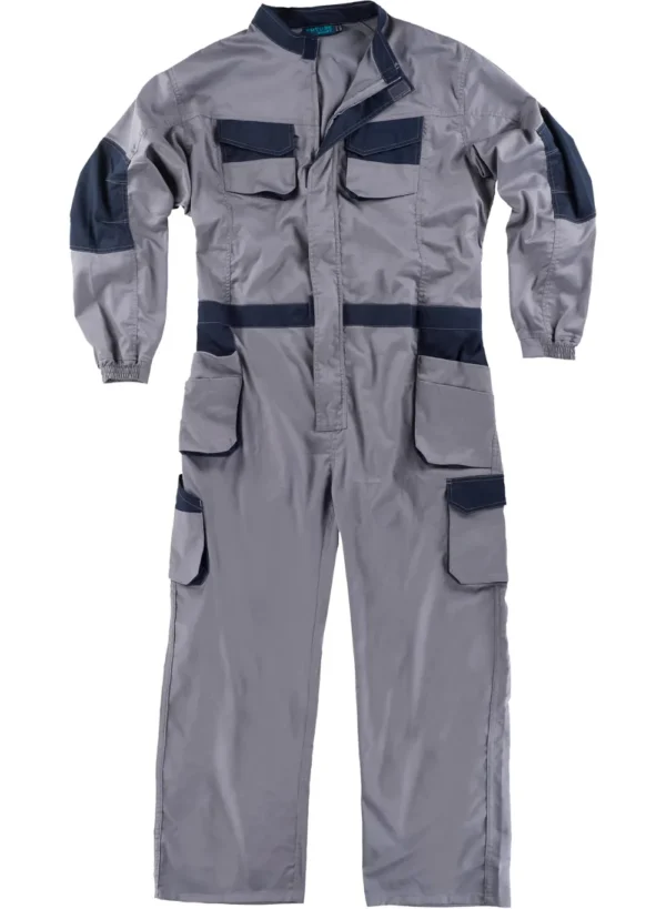 Workteam Mono de Trabajo Multibolsillos, Tejido Elástico, Cremallera metálica. Mono de Trabajo mecánico o Industria. Unisex - Imagen 2