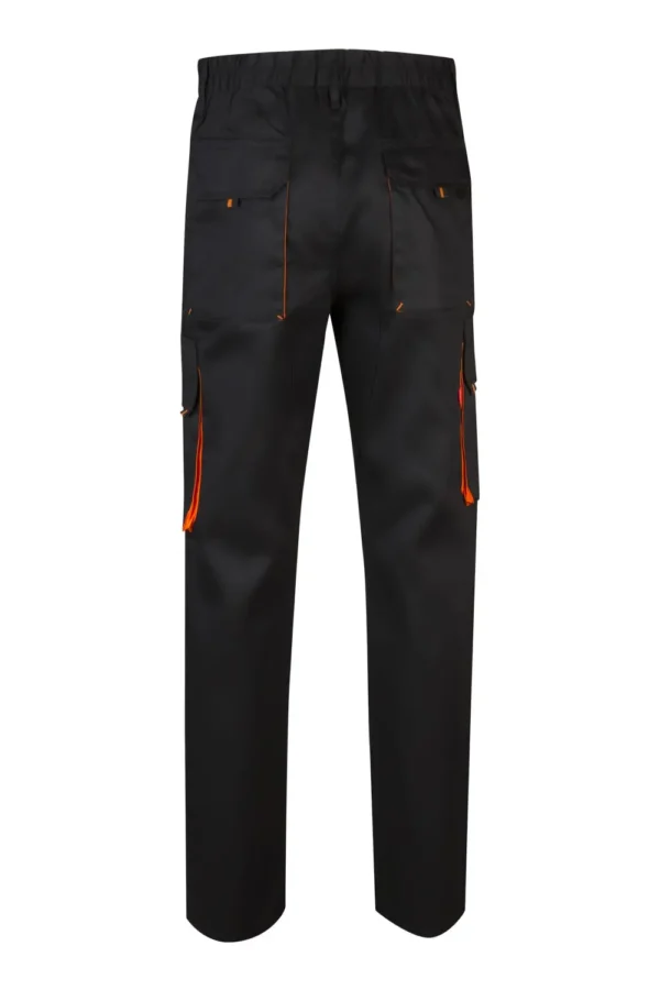 Velilla 103004 Pantalón de Trabajo Bicolor, Refuerzo de Tejido Trasero, Doble Costura de Seguridad, Multibosillos. Unisex - Imagen 5
