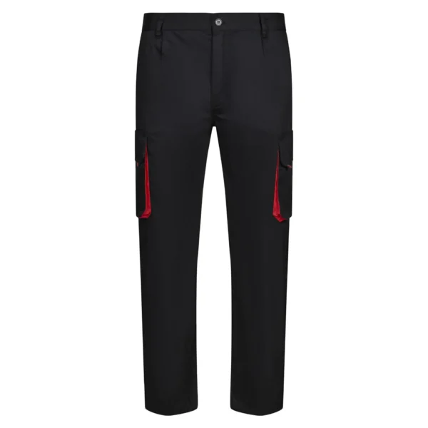 Velilla 103004 Pantalón de Trabajo Bicolor, Refuerzo de Tejido Trasero, Doble Costura de Seguridad, Multibosillos. Unisex - Imagen 4