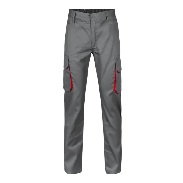 Velilla 103004 Pantalón de Trabajo Bicolor, Refuerzo de Tejido Trasero, Doble Costura de Seguridad, Multibosillos. Unisex - Imagen 7