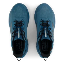 a pair of blue sneakers