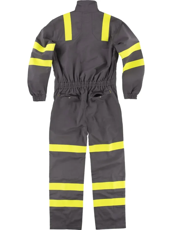 WORKTEAM Mono o Buzo Ignífugo, Antiestático y Arco Eléctrico, Visibilidad Realzada, Cintas Fluorescentes Amarillas y Triple Costura. Unisex - Imagen 4