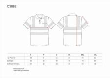 Polo hombre manga corta de Alta Visibilidad con Reflectante Segmentado y Bolsillos Funcionales: Flexibilidad y Visibilidad Superior - Imagen 3