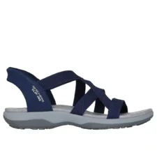 SANDALIAS MUJER SKECHERS SLIP-INS REGGAE SLIM STRETCH FLEX MARINO | COMODIDAD Y ESTILO CASUAL - Imagen 2
