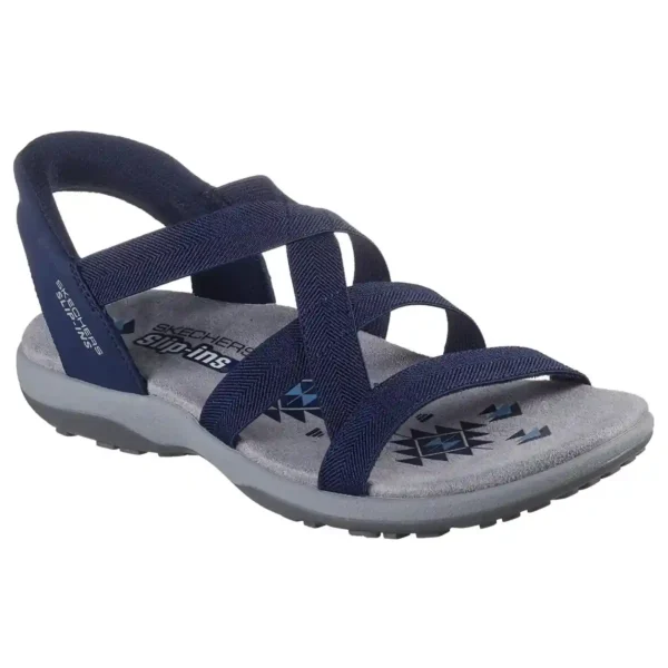 SANDALIAS MUJER SKECHERS SLIP-INS REGGAE SLIM STRETCH FLEX MARINO | COMODIDAD Y ESTILO CASUAL - Imagen 5