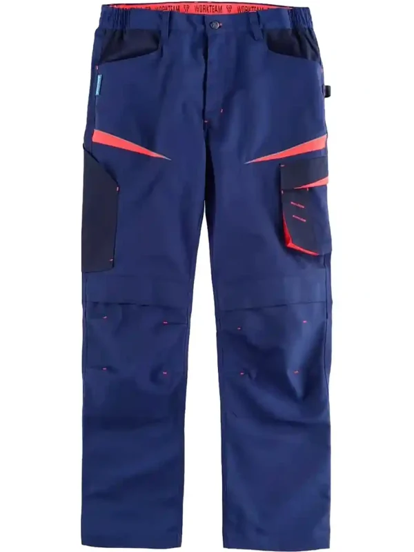 Workteam Pantalón de Trabajo, Tejido Canvas (extremadamente resistente y duradero). Elástico en la cintura. Unisex - Imagen 4