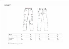 Workteam Pantalón de Trabajo, Tejido Canvas (extremadamente resistente y duradero). Elástico en la cintura. Unisex - Imagen 7