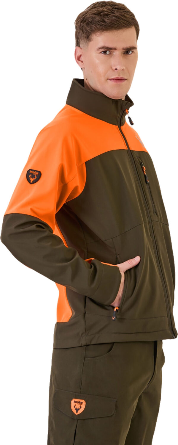 WORKTEAM Cazadora Softshell Caza y Pesca con Bolsillos, con Forro Polar interior Unisex - Imagen 3